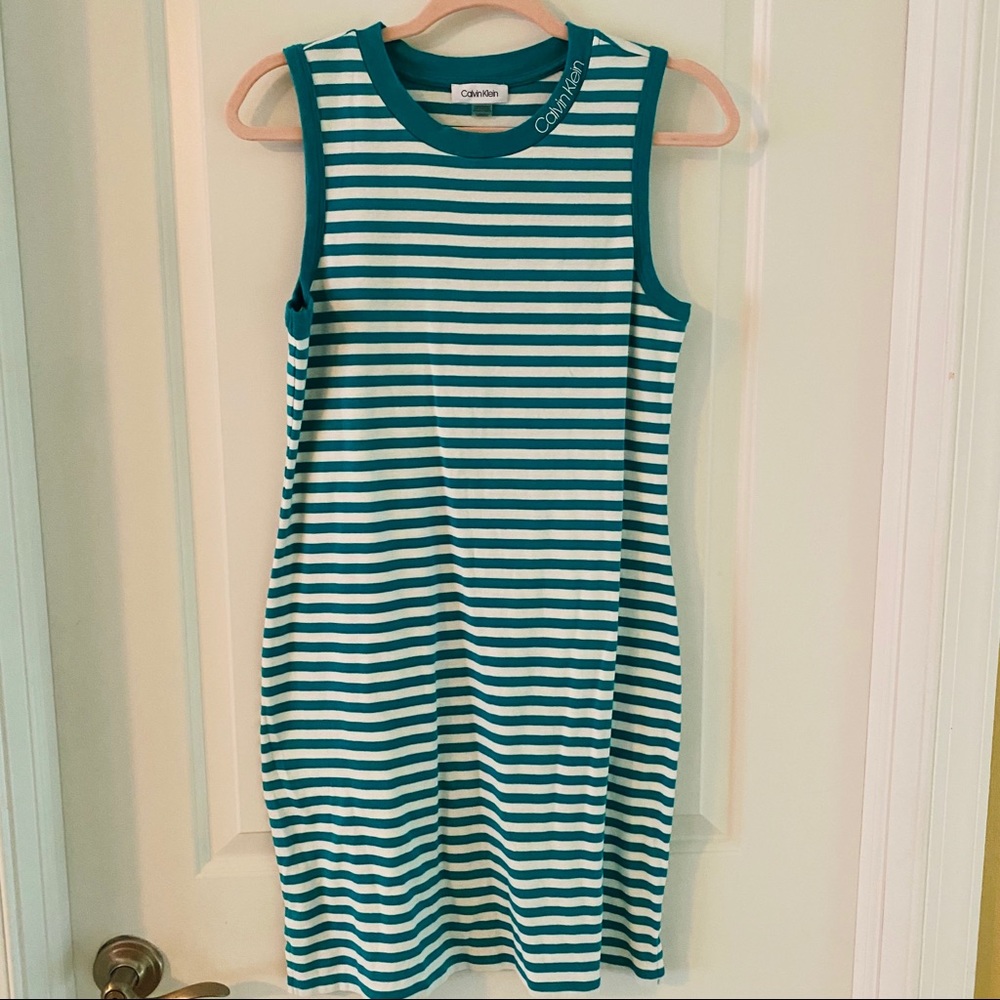 Calvin Klein Stripped Midi Dress